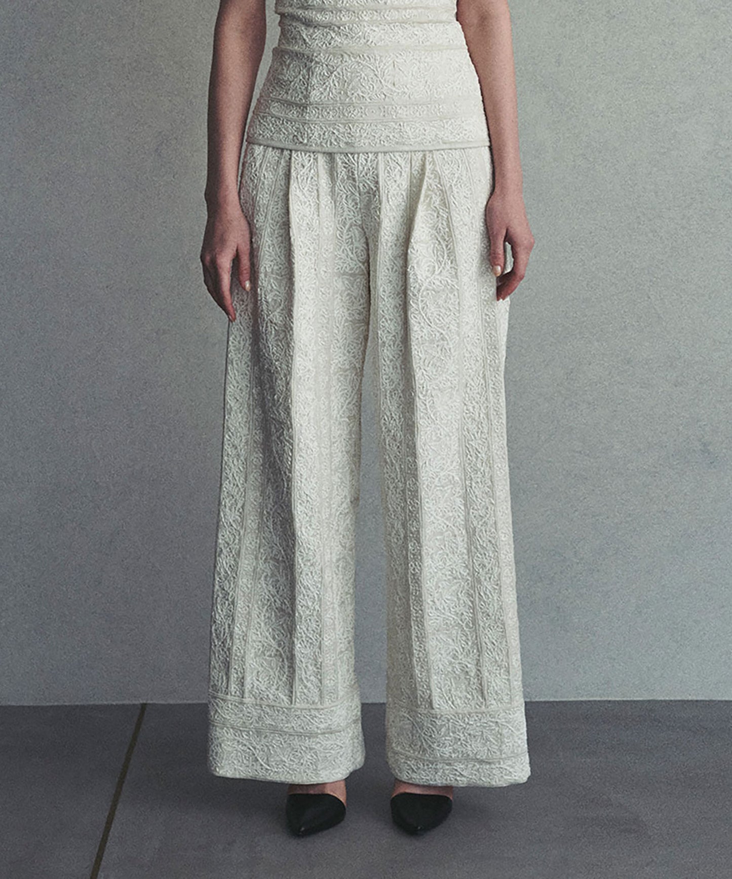 Rubber Embroidery Trousers