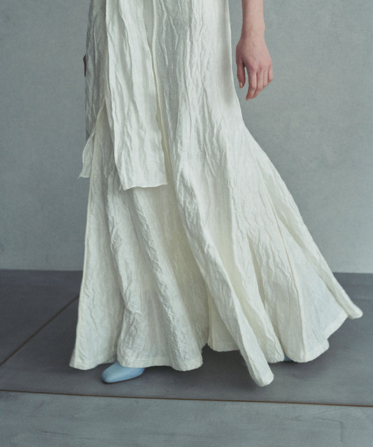 Silk Linen Panel Skirt